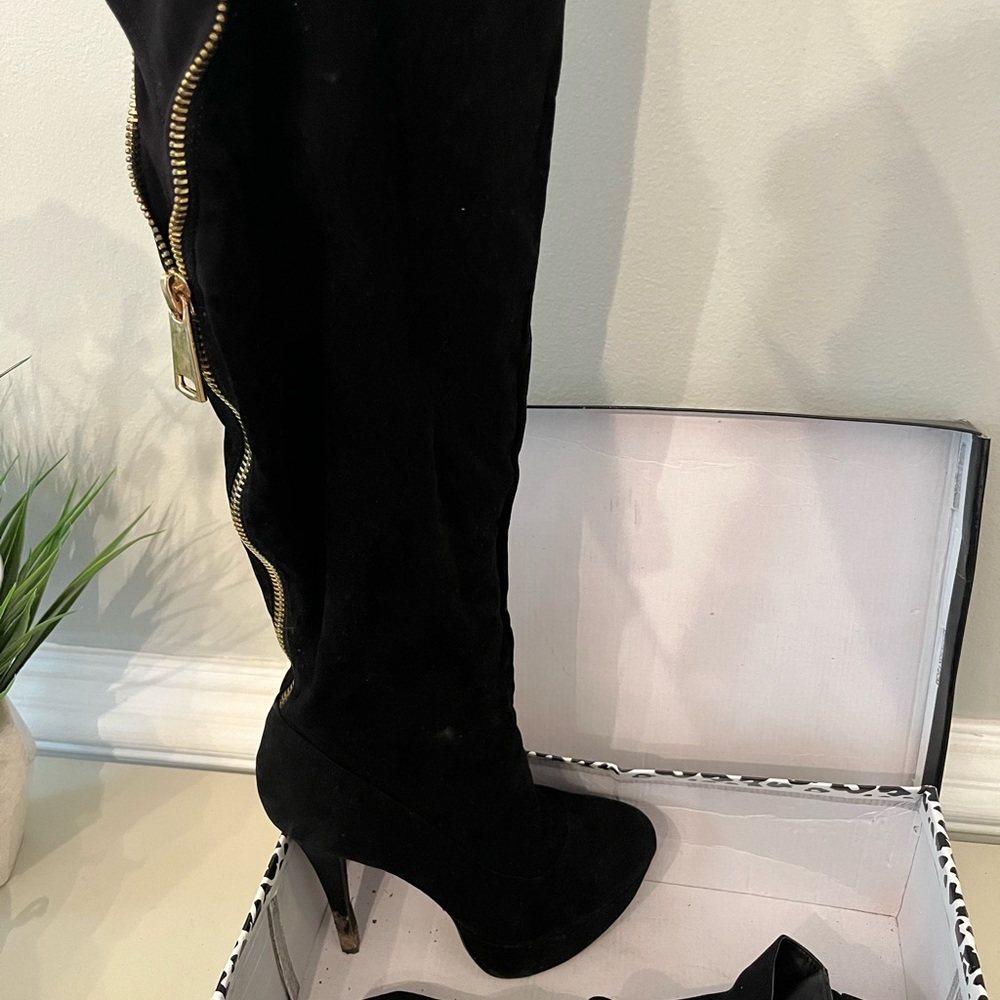 Black Knee-High Boots